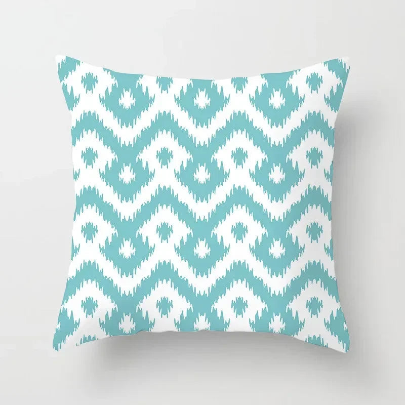 Modern Geometry Print Pillow Case for Home Decor by Axyaa - Mint Green Pillow Cover