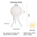 Axyaa Silk Jellyfish LED Floor Lamp with Paper Shade - Vintage Wabi-Sabi Style