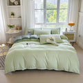 Axyaa Solid Color 4-Piece Bedding Set - Quilt Cover, Bed Sheet, Student Dorm 3-Piece Set