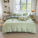 Axyaa Solid Color 4-Piece Bedding Set - Quilt Cover, Bed Sheet, Student Dorm 3-Piece Set