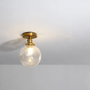 Axyaa Nordic LED Ceiling Light Clear Glass Copper Ceiling Lamp