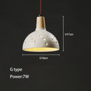 Axyaa Japanese Design Yellow Travertine Pendant Lights for Wabi-Sabi Style Bedroom