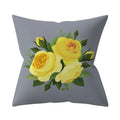 Axyaa Yellow Floral Geometric Cushion Cover 45x45cm