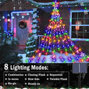 Axyaa Solar Star String Lights 350LED 8 Modes Yard Festival Decor