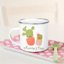 Axyaa Personalized Lemon Pear Enamel Cups with Custom Name for Family Decor & Gifts