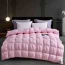 Axyaa White Goose Down Quilt Winter Duvet, Queen King Cozy Comforter