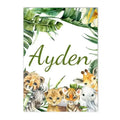Axyaa Nursery Decor Animals Canvas Prints for Baby Kids Room
