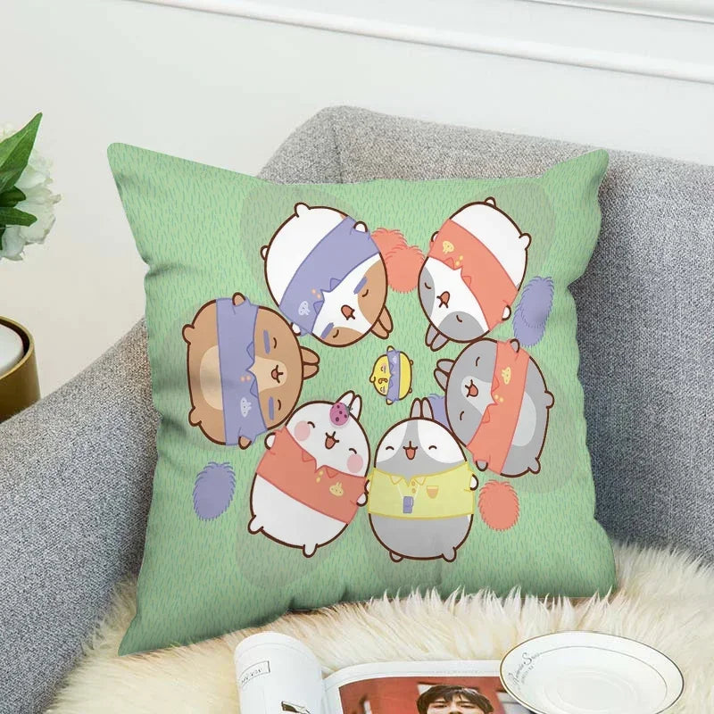 Axyaa Silk Pillowcases for Sofa Decor – Printed Cushion Cover Throw Pillows