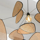 Axyaa Petals Wicker Chandelier Pendant Light - Japan Style for Living Room Dining Bar