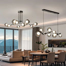 Axyaa Glass Globe LED Pendant Chandelier for Dining Room, Foyer & Art Decor