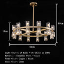 Axyaa Crystal Metal LED Pendant Light for Vintage Living Room Atmosphere