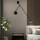 Axyaa Flexible Swing Arm Black Wall Lamp for Bedroom and Study Room