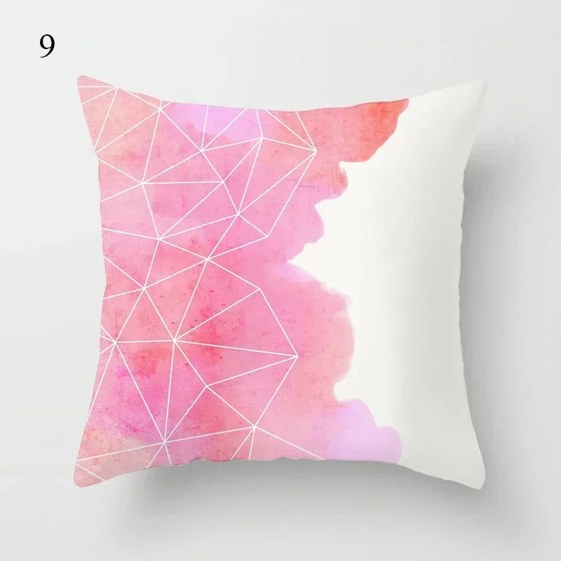 Axyaa Pink Psychedelic Landscape Print Pillowcase for Bedroom Living Room