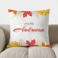 Axyaa Fall Leaves Decorative Pillow Cover for Sofa, Bedroom, Car