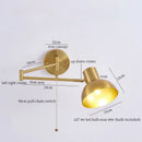 Axyaa Swing Arm LED Wall Light - Iron Art Nordic Minimalism Bedside Lamp