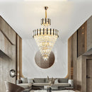 Axyaa Luxury Crystal Chandelier for Villa Living Room Spiral Staircase Loft Duplex