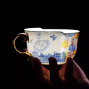 Axyaa Bone Coffee Cups and Plates Set: Elegant European Design for Home Decor