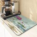 Axyaa Lavender Print Kitchen Drying Mat | Absorbent Mat for Home Décor
