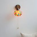 Axyaa Resin Shell Wall Lights with Pull Chain Switch and LED for Indoor Staircase Lighting