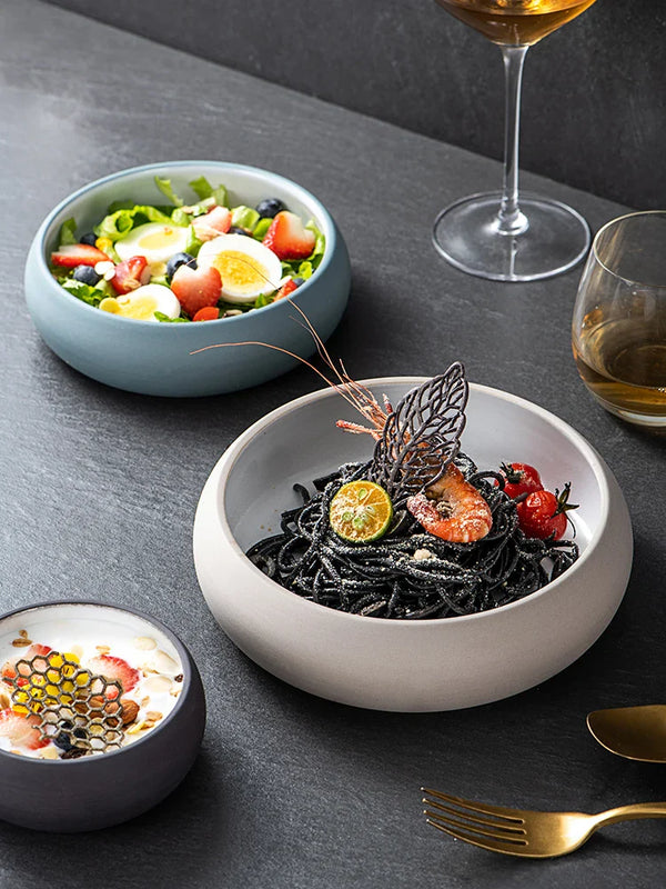 Axya Japanese Round Bowl - Restaurant Tableware Deep Plate - Wholesale Snack Dessert Bowl