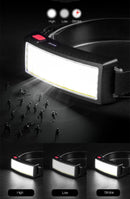 Axya COB Headlamp: Super Bright Lightweight Waterproof Headlight for Running, Fishing, Camping
