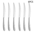 Axyaa Stainless Steel Tableware Set: Knife, Fork, Spoon - Household Dining Set
