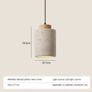 Axyaa Yellow Travertine Pendant Lamp for Bedroom, Dining, Bar - Wabi-sabi Style LED
