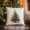 Axyaa Christmas Theme Cushion Cover: Santa & Winter Scenes Pattern for Sofa, Bedroom, Car Pillows
