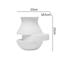 Axyaa Geometric Monochrome Vase Set for Stylish Home Decor