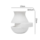 Axyaa Geometric Monochrome Vase Set for Stylish Home Decor