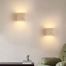 Axyaa LED Indoor Wall Lights Yellow Travertine Luxury Lighting for Living Room Bedroom