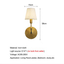 Axyaa Retro Gold Single Head Wall Lamp for Hotel Living Room & Bedroom Lighting