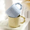 Axya Splash Ink Dots Ceramic Coffee Mugs with Twist Handle