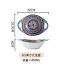 Axyaa Bohemian Retro Ceramic Tableware Set for Serving and Dining
