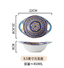 Axyaa Bohemian Retro Ceramic Tableware Set for Serving and Dining
