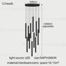 Axyaa Modern LED Tubular Pendant Chandelier for Living Room and Staircase