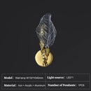 Axyaa Modern Leaf Pendant Chandelier - Luxury French Resin Ceiling Lamp