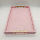 Axya Marble Effect Gold Trays Multicolor Desktop Organizer Storage Tray