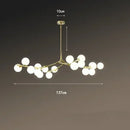 Axyaa Modern Glass Balls LED Chandelier for Living Room Dining Bedroom