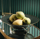 Axyaa Glass Fruit Tray - Coffee Table Decor, Office Snack Tray