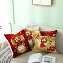 Axyaa Festive Christmas Pillow Case for Sofa Decor Merry Xmas Cushion Cover