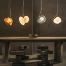 Axyaa Pebble Style Double-Sided Frosted Glass Pendant Light with LED Rope