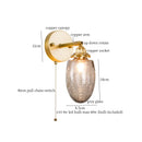 Axyaa Octagonal Glass LED Wall Lamp for Bedroom, Living Room, Stair, Bathroom, Pull Chain Switch
