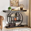 Axyaa 4-Tier Industrial Entryway Console Table for Living Room, Foyer, Hallway