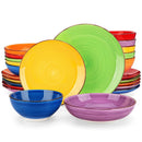 Axyaa Handpainted Ceramic Dinnerware Set with Spirals Pattern