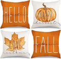 Axyaa Buffalo Check Print Linen Pillow Cover 45x45 for Fall Thanksgiving Decor