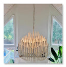 Axyaa Nordic Wooden Candlestick Chandelier Hanging Lamp for Home Lighting