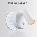 Axyaa LED Wall Light with Remote Control - Rotatable Magnetic Lamp for Bedroom and Living Room