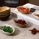 Axyaa Coarse Pottery Shell Plates Set of 4 - Japanese Ceramic Tableware