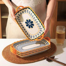 Axyaa Double-Ear Ceramic Fish Plate - Nordic Design, Japanese Style, Light Luxury Pasta Plate